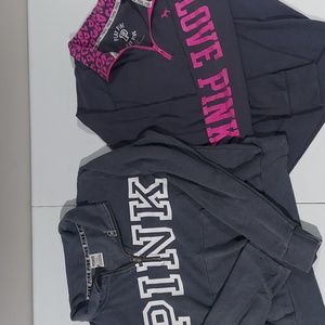 Pink Victoria's Secret Sweatshirts Set of 2